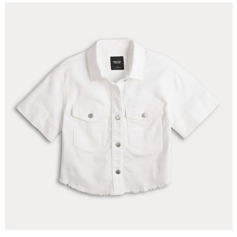 Kohl's White Jean Jacket - Picture 2 of 3